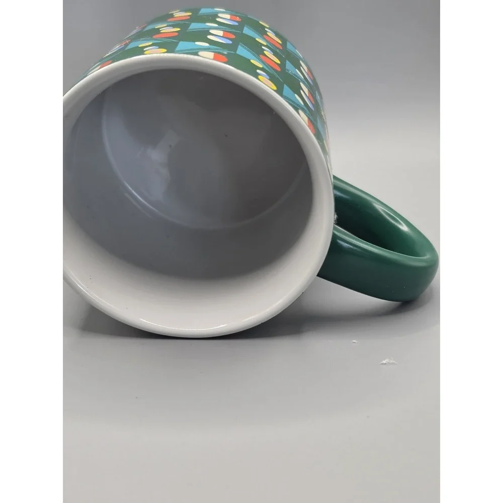 Target Wondershop Lisk Feng Illus Holiday Mug Green Geometric Art Coffee Cup